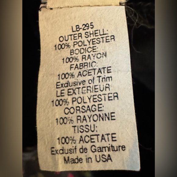 Winter Wedding?! Vintage Black Velvet & White Satin/Tulle High Low Dress Size 6 - Picture 5 of 7